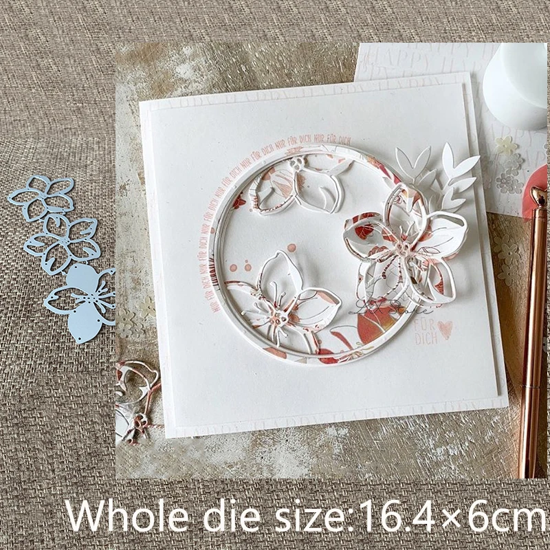 

New Design Craft Metal stencil mold Cutting Dies 3pcs flowers decoration scrapbook die cuts Album Paper Card Craft Embossing