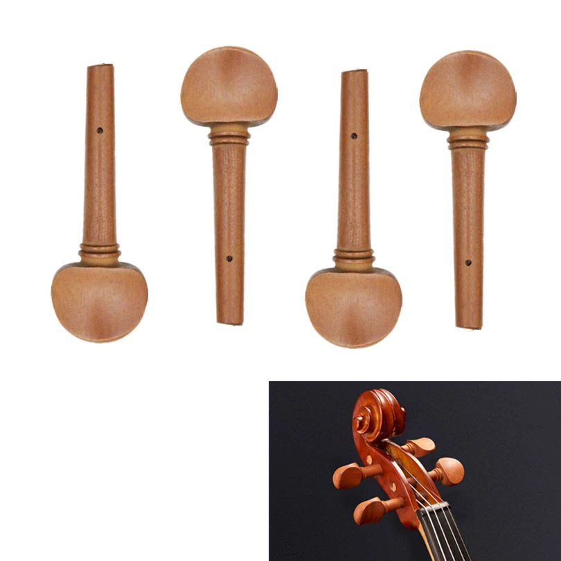 

4pcs/lot 4/4 Violin Tuning Pegs Jujube Wood with Open Hole Violin Accessories