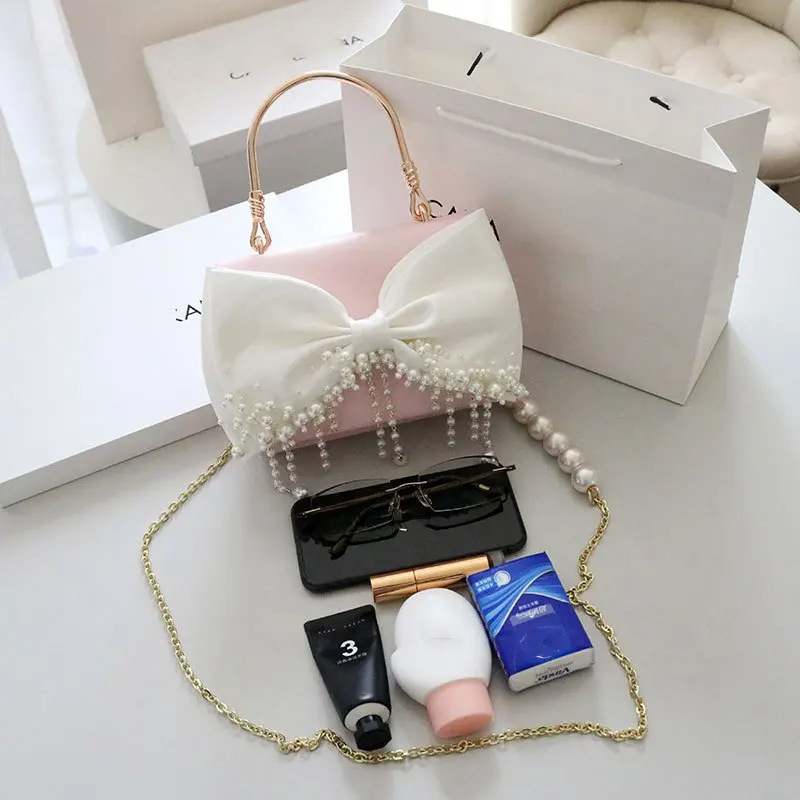 [BXX] высококачественные цепочки для вечеринки женские сумки с бантом и кисточками