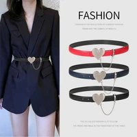 summer jeans casual punk belts for women whitered elastic suit sexy chain belt womens leather pu love pattern fashion clothes