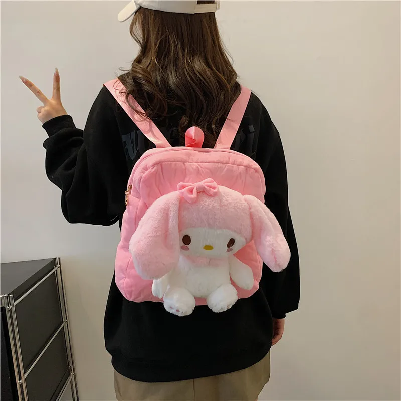 

Kawaii Sanrio Kuromi плюшевый мультяшный рюкзак Cinnamoroll девушки аниме Мода девушки Лолита сумка через плечо подарок