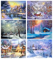 5d diamond painting snow full square round diamond art for adults and kids embroidery diamond mosaic home decor