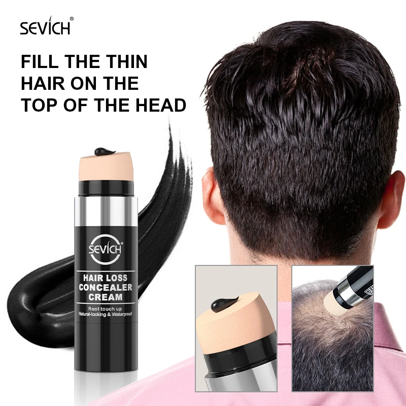 Sevich Waterproof Hair Line Concealer Cream Instantly Hair Root Cover Up White Hairline Shadow Touch Up Powder Creamy 5 Color