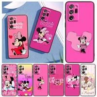minnie mickey mouse hot for samsung note 20 10 9 ultra lite plus a73 a70 a20 a10 a8 a03 f23 m52 m21 j7 j6 black phone case