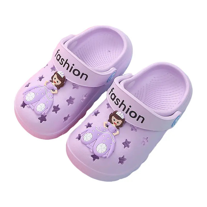 

Summer Boys Girls Slippers Home Shoes Kids Cartoon Princess Flops Soft Non-slip House Slippers Beach Slides Children's Shose