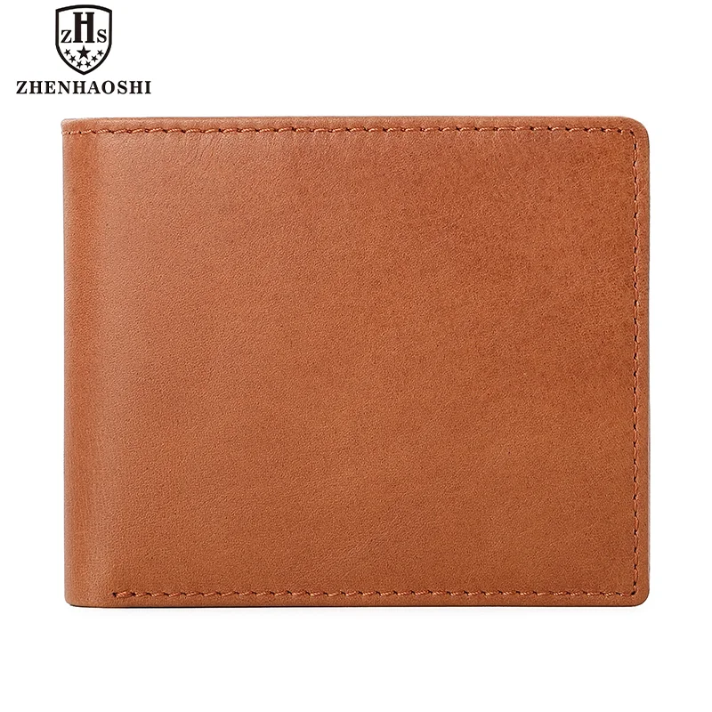 Двухскладные кошельки для мужчин мужской вместительный кожаный кошелек с