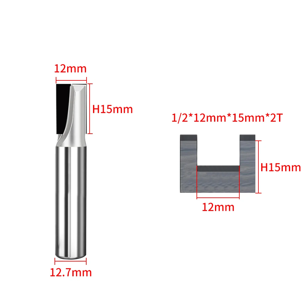 1 шт. двусторонняя алмазная прямая концевая фреза PCD с 2 канавками, фреза для фрезерного станка с ЧПУ, мебельный деревообрабатывающий инструмент