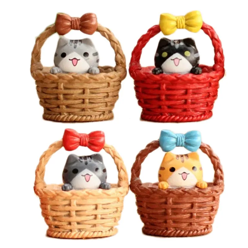 Миниатюрный кот из смолы для террариума