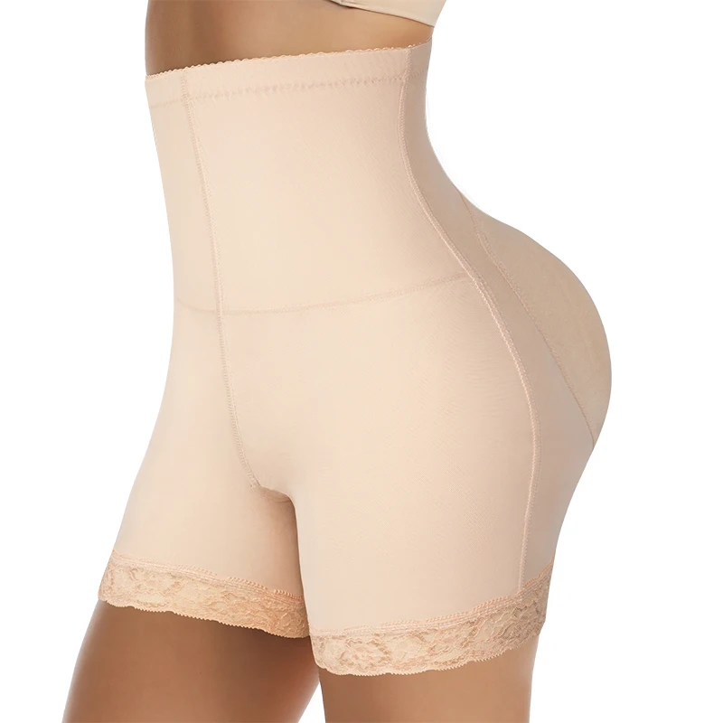Slimming High Waist Body Shaper Control Panties with Padded Fake Butt Women Sexy Butt Lifter Shaping Hips Enhancer Tummy Control