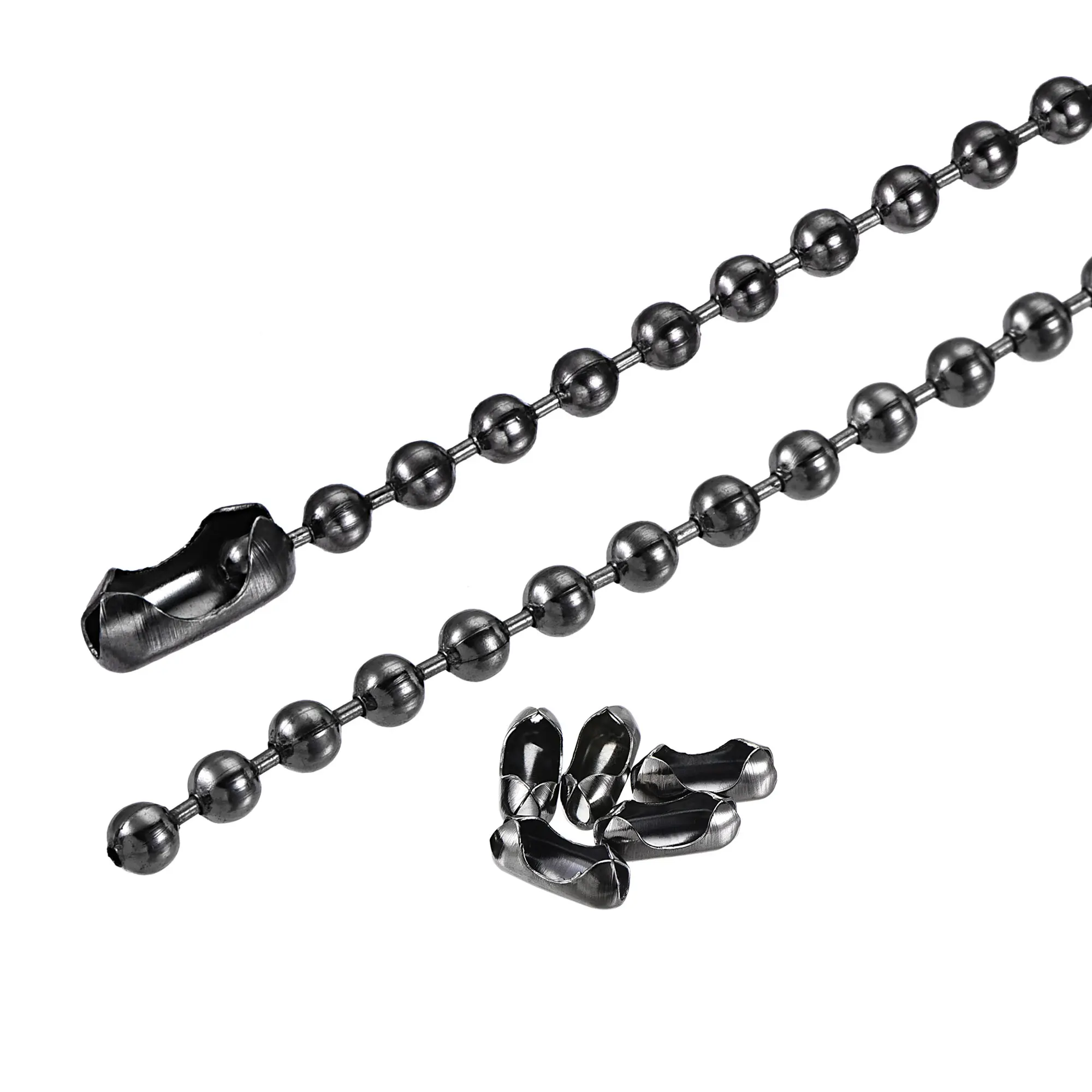 

Uxcell Pull Chain Extension, 59.1 Inch Long 0.12 Inch Dia. Beaded Link with Connectors, Iron Electroplated Black