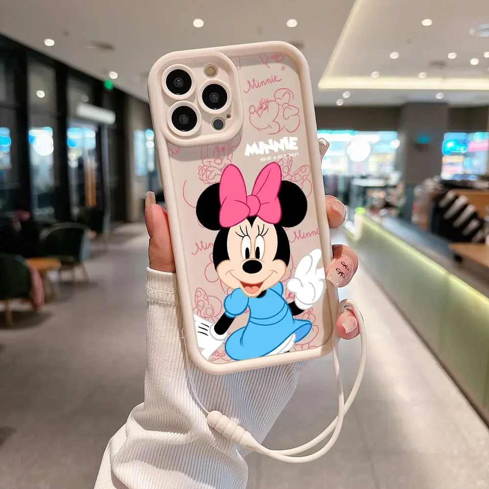 Мультяшный чехол для телефона с Микки и Минни Samsung S24 S23 S22 S21 S20 FE Plus Ультратонкий