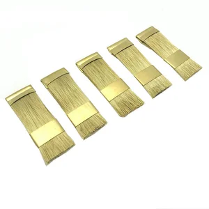 Латунная проволочная щетка для чистки бора, 5 шт., сверла для ногтей, щетка для чистки, медная проволока, щетки для зубов боров, подставка для пилок, инструмент для чистки