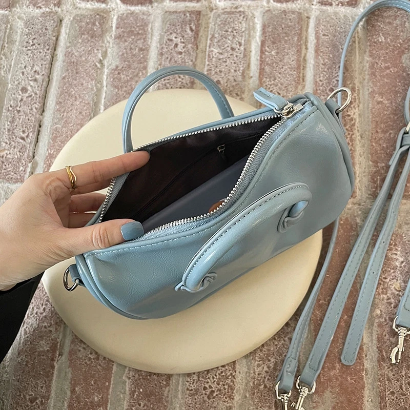 Women's small handbag messenger phone bag Fashion Crossbody Bag Lightweight PU Mini Tote Summer Travel Bag for Female