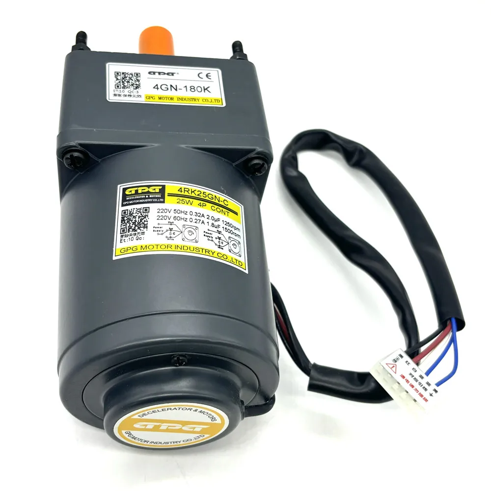 80 мм внешний диаметр 25 Вт 220 В электродвигатель переменного тока с зубчатой головкой 4RK25GN-C 4GN-180K