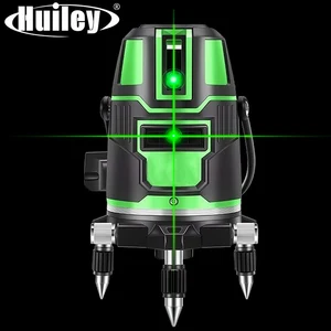 Уровень лазерный с 235 перекрестными линиями, вращающийся на 360 градусов, зеленый, для помещений и улицы