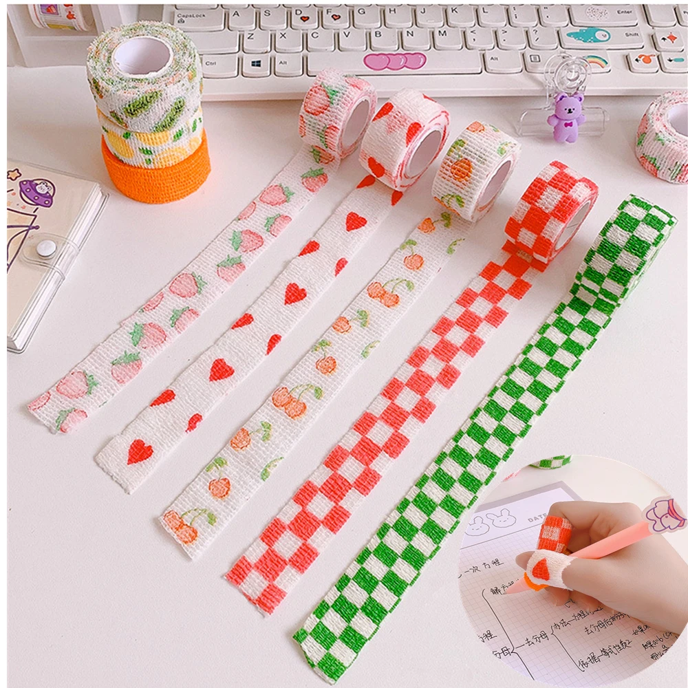 

Student Anti-wear Finger Bandage Self-adhesive Wrapped Handwriting Elastic Sports Protective Sleeve Anti-cocoon Finger Tape 1Pcs