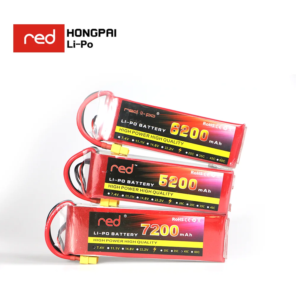 

2S 3S 4S 6S 7.4V 11.1V 14.8V 22.2V 1300 1500 1800 2200 3300 4200 5200 6000mAh 30C 40C 60C RC Toy LiPo Battery RC Airplane Drone