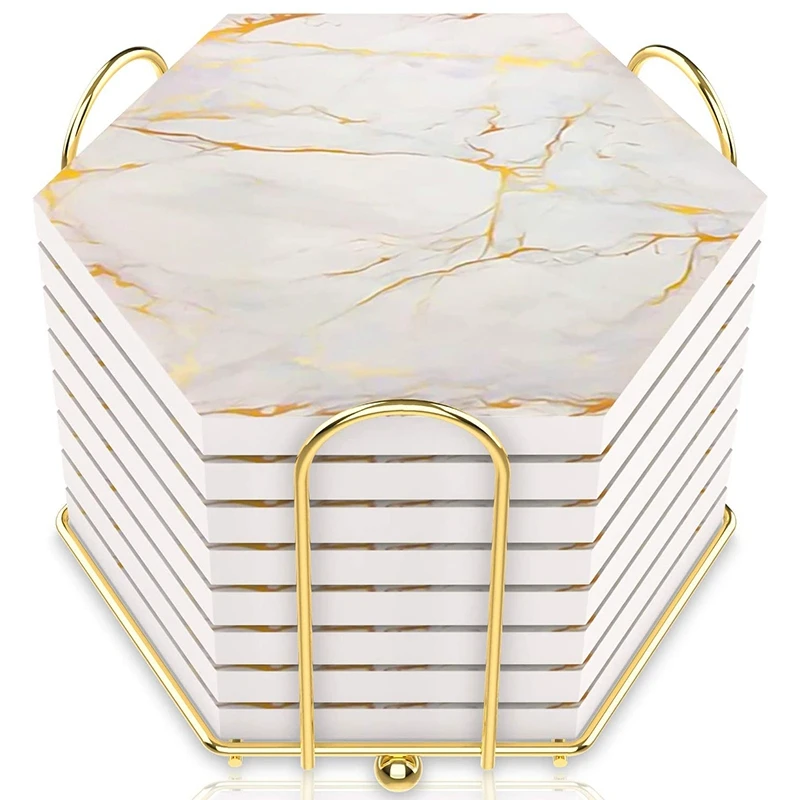 

Подставки для напитков, 8 шт., абсорбирующие, с держателем