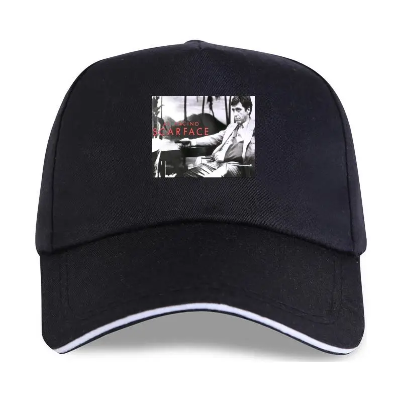

Fashion New Cap Hat Vintage Al Pacino Black Scarface Movie Promo Rap Hip Hop Men's Baseball Cap All Size Harajuku Tops Plus Size