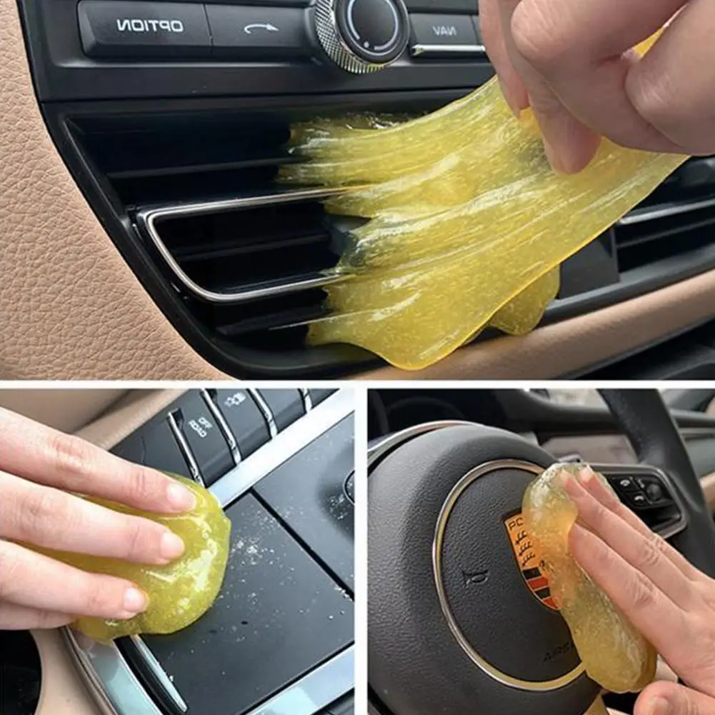 

Car Cleaning Soft Glue Auto Dashboard Car Vent Outlet Dust Bar Gel Crystal Tools Mud Mud Keyboard Clay Products Microfiber T7E7