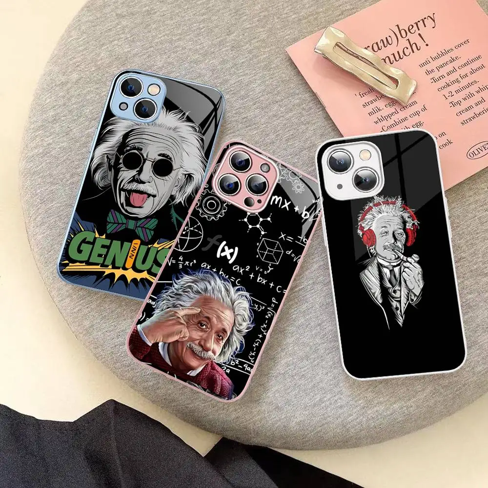 Фото Знаменитое закаленное стекло Physicist E-EinsteinS для Iphone 14 13 12 11 Pro Mini XS MAX 14Plus X XS XR Fundas №4