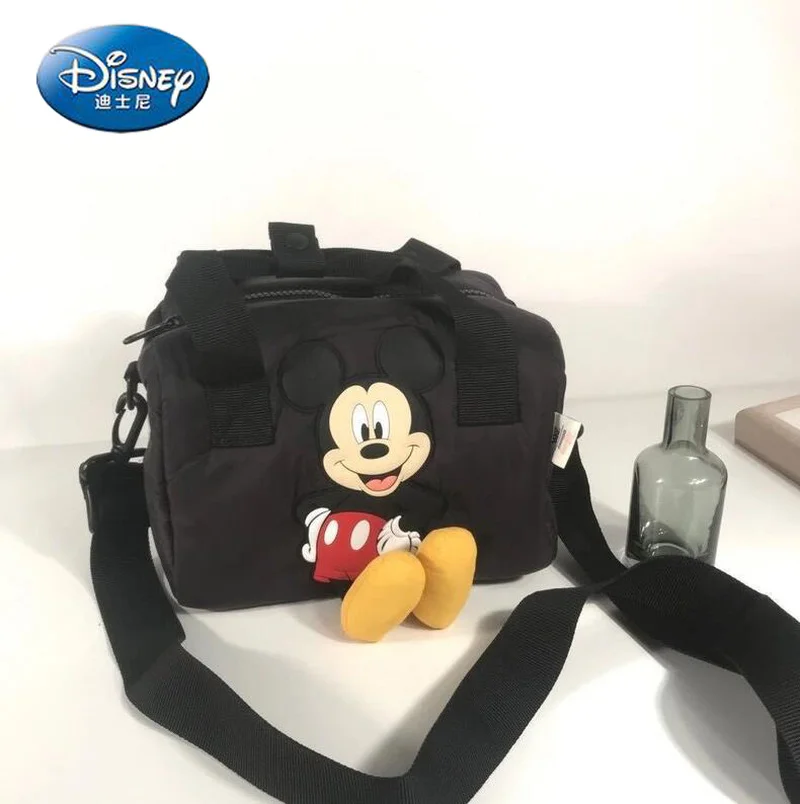 

Новинка 2023 от Disney, маленькая квадратная наплечная сумка-мессенджер для девочек с Микки Маусом, мини-сумка, детская мультяшная искусственная...