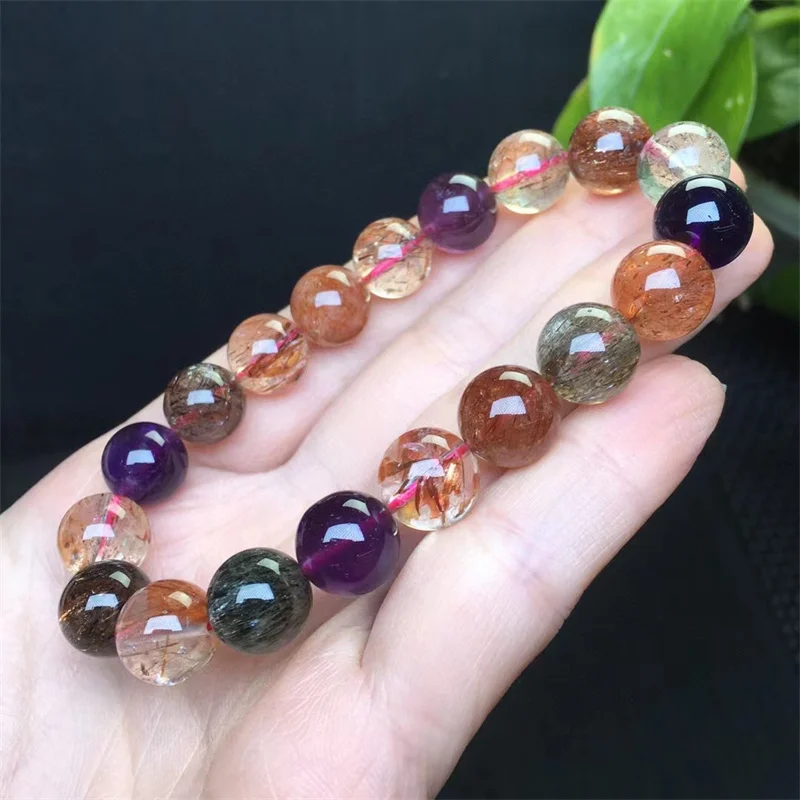 Браслет из натуральной черной смородины 10 мм лечебный Хрустальный драгоценный