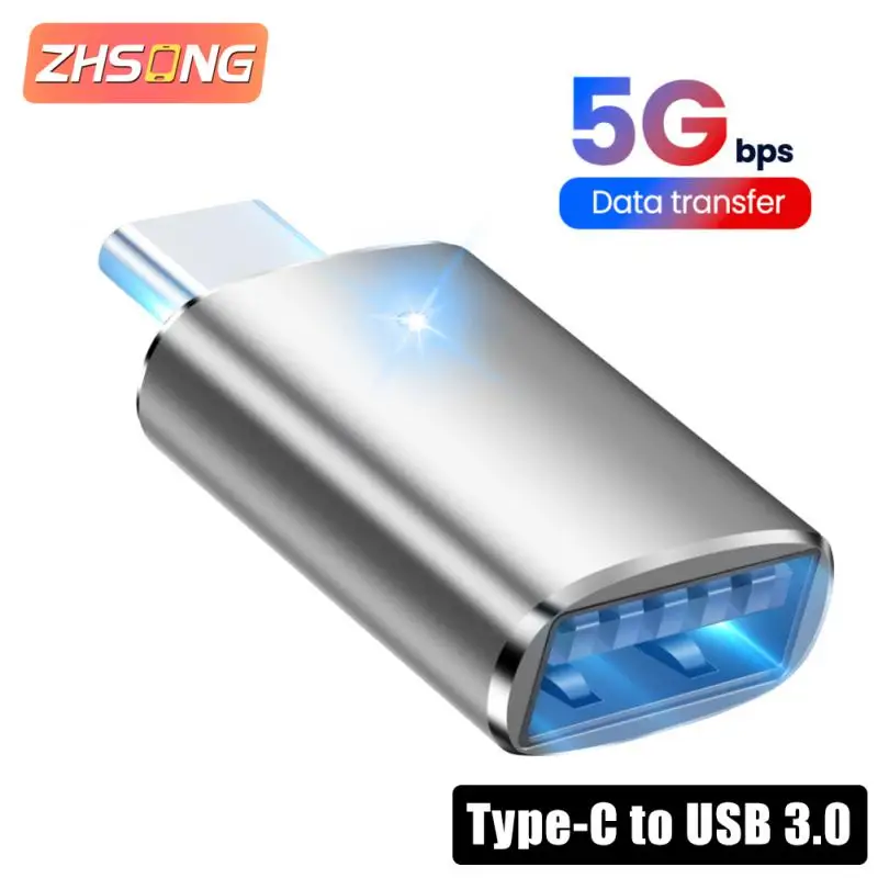 Адаптер ZHSONG USB 3.0 Type-C OTG переходник Type C папа-USB мама для Macbook Xiaomi - Цена: 99.15