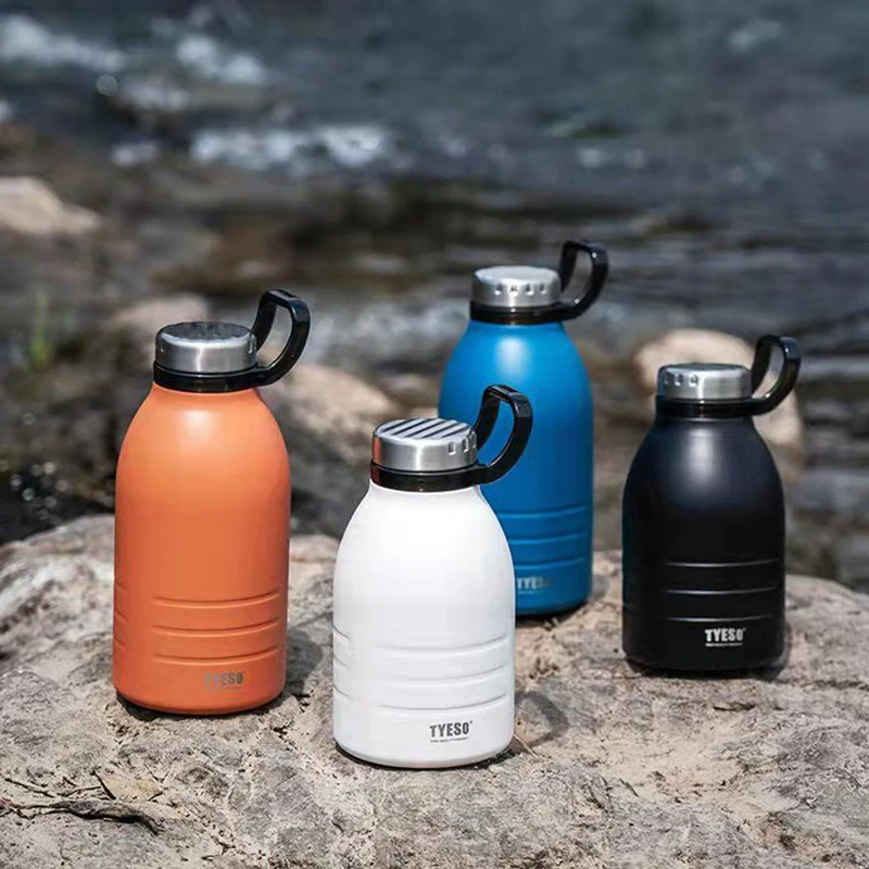 

New Foreign Trade Stainless Steel Insulation Cup Coffee Cup Large-Capacity Outdoor Sports Kettle Men And Women Belly Straw Cup b