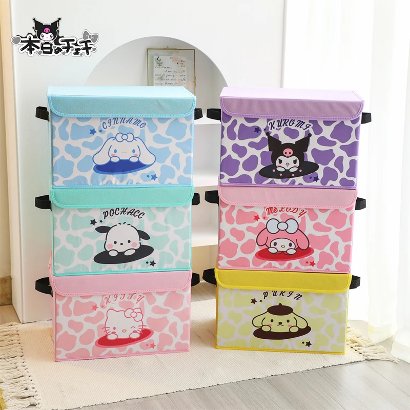 

Sanrio коробка для хранения Kuromi Cinnamoroll Kawaii аниме милый студент семья рабочего стола мелочи Косметика аккуратное хранение Игрушки для девочек