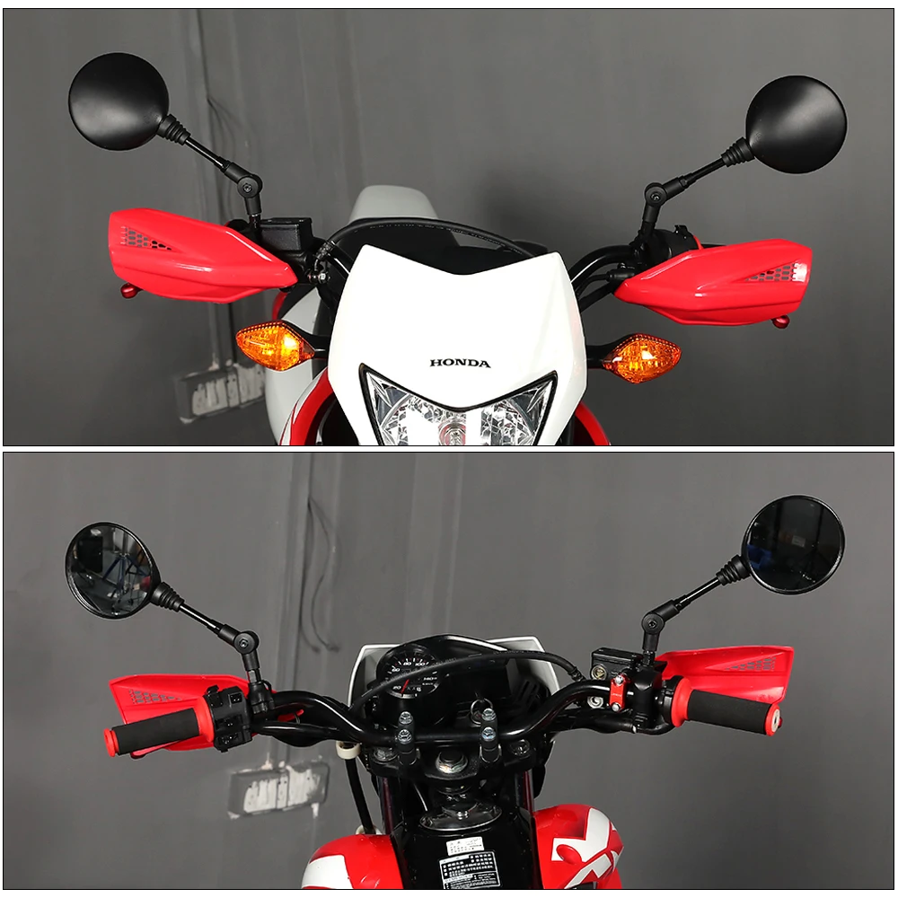 

E9 Мотоциклетные зеркала заднего вида 8 мм/10 мм для KAWASAKI KX KLX KLR KDX Honda XR CRF CR Suzuki DRZ DR RM Yamaha YZ WR TW...