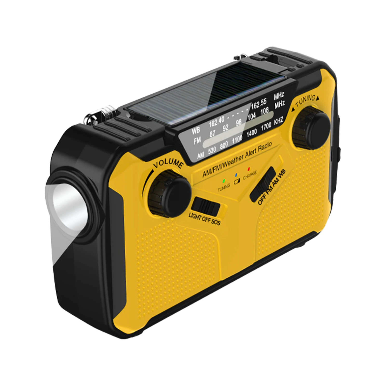 

3000mAh Emergency Radio Solar Hand Crank Rechargeable Radio Dry Battery Operated AM/FM Weather Alert 3000mAh Power Bank SOS