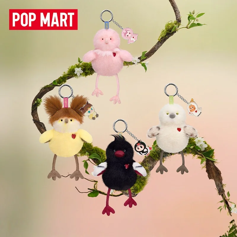 Фото Оригинальный POPMART: Серия Dear Birds, ароматизированная коробка-сюрприз, брелок-подвеска, декоративная кукла, освежитель воздуха для автомобиля, подарочная игрушка-сюрприз №1