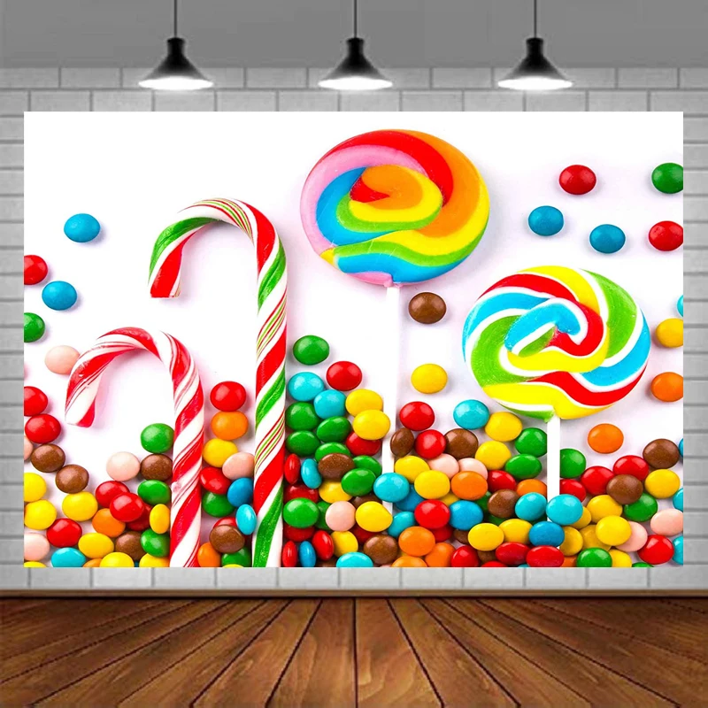 

Candyland фотография Фон Кекс Конфеты дом пончик сладости Дети Девочки День Рождения Вечеринка декорация баннер