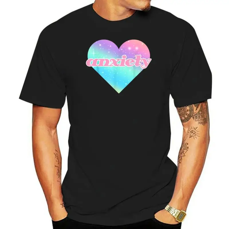

New Kawaii Pastel Goth Anxiety Space Heart Black T-Shirt S-3Xl Usa Size Em1 Free Shipping Tee Shirt
