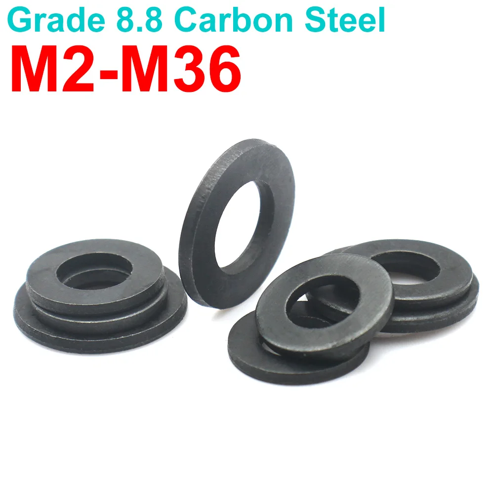 

Плоские шайбы Zimir из углеродистой стали M2-M36 класс 8.8 черные