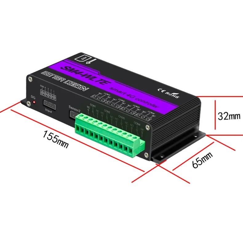 Фото Модуль беспроводного релейного переключателя SM8 4G GSM — интеллектуальный мгновенный контролер, датчик температуры и влажности с дистанционным управлением своими руками №2