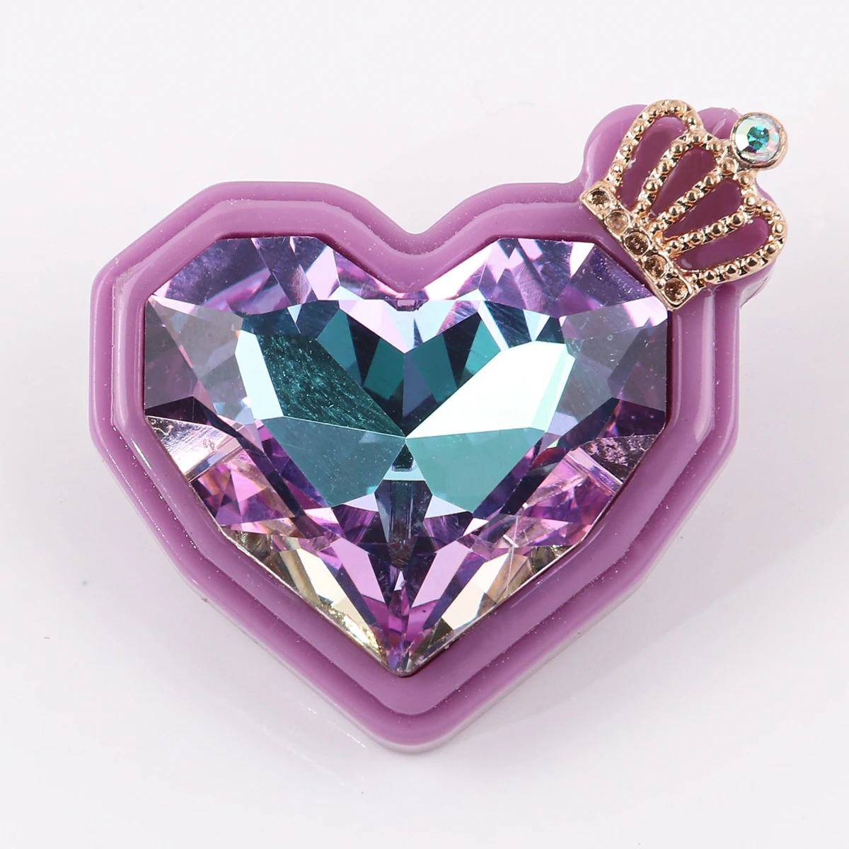 

Valentine's Day Heart Crown Acrylic Brooches Lapel Pins for Women Sweet Cute Purple Geometric Love Brooch Badges Jewelry Gifts