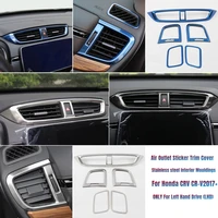 stainless styling central control air conditioning air outlet frame decoration modification accessories for honda crv 2017 2021