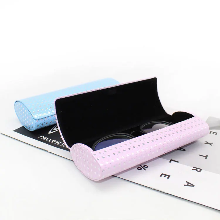 

Rhombus Glasses Case Magnetic Closed Oval Sunglasses Box Handmade Leather Glasses Storage Hard Eyewear Protection Box Container