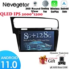 Автомобильный мультимедийный плеер с GPS, 10 дюймов, Android 11, для Volkswagen Golf 7, RHD 2013, 2015, 2 Din, радио, стерео, навигация, 4G, Wi-Fi, BT, без DVD