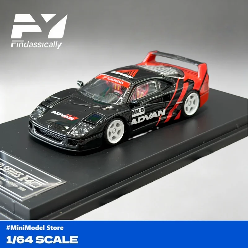 Фото Коллекционная модель автомобиля Findclassically FY 1:64 F40 ADVAN из литого металла №2