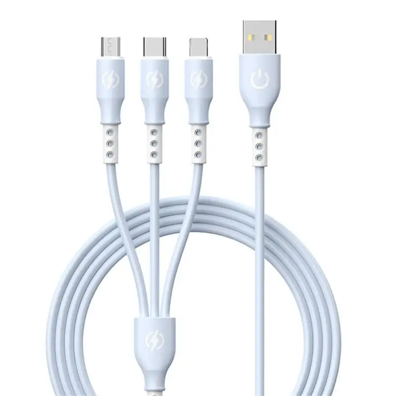 

Three-in-one Usb Cable Fast Charging Stable Data Cable Tinned Copper Fast Charging Phone Date Cable Wire Cord Accessories 6a