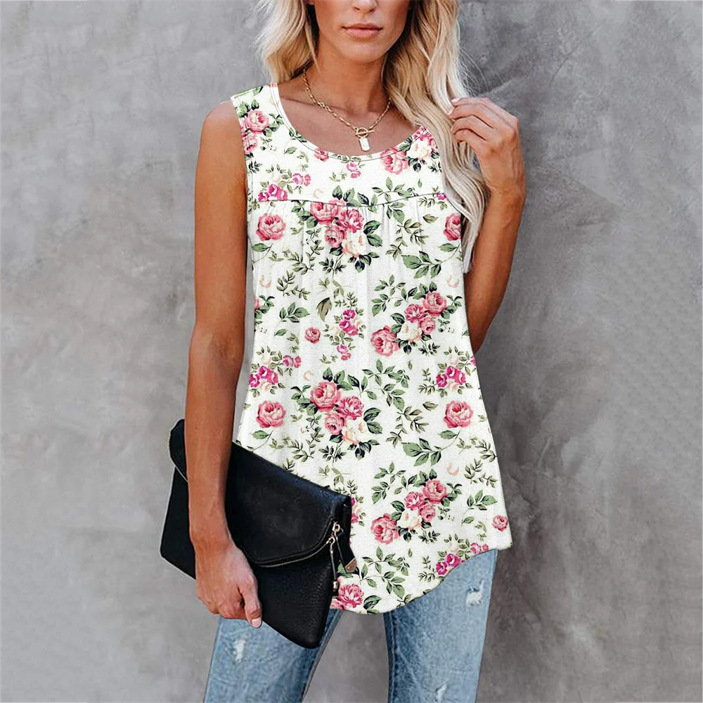 Женская футболка с цветочным принтом летняя пикантная майка большого размера