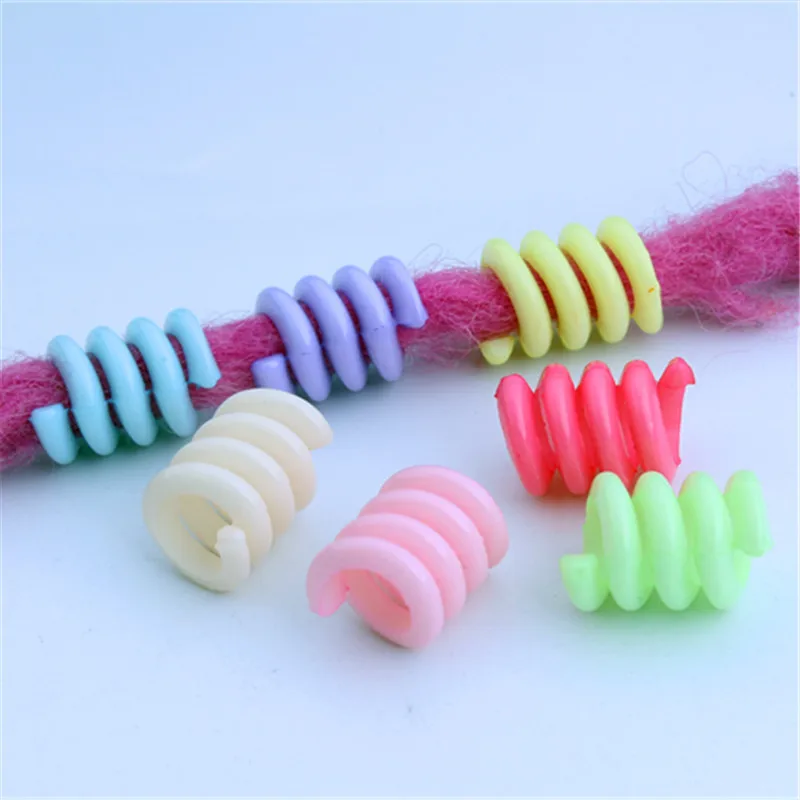 50 шт. 12x18 мм Разноцветные акриловые бусины с большими отверстиями для волос