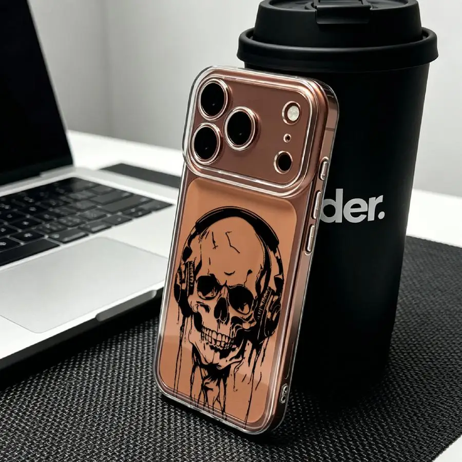 Фото Чехол с принтом «Череп с наушниками» для Honor X8b X8 X9a 90 Lite X8a X7b X9b, мягкий чехол для телефона №4
