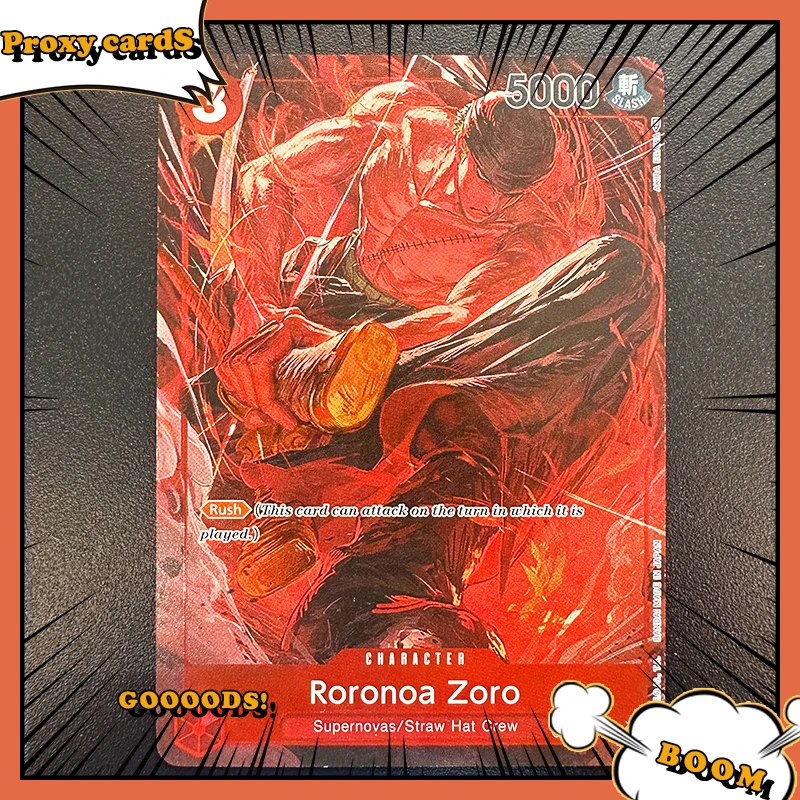 Фото ONE PIECE FOIL Proxy Cards Развлекательные игры OPCG Roronoa Zoro Dracule Mihawk Donguixote poflamingo Jack Коллекция игрушек в подарок №1