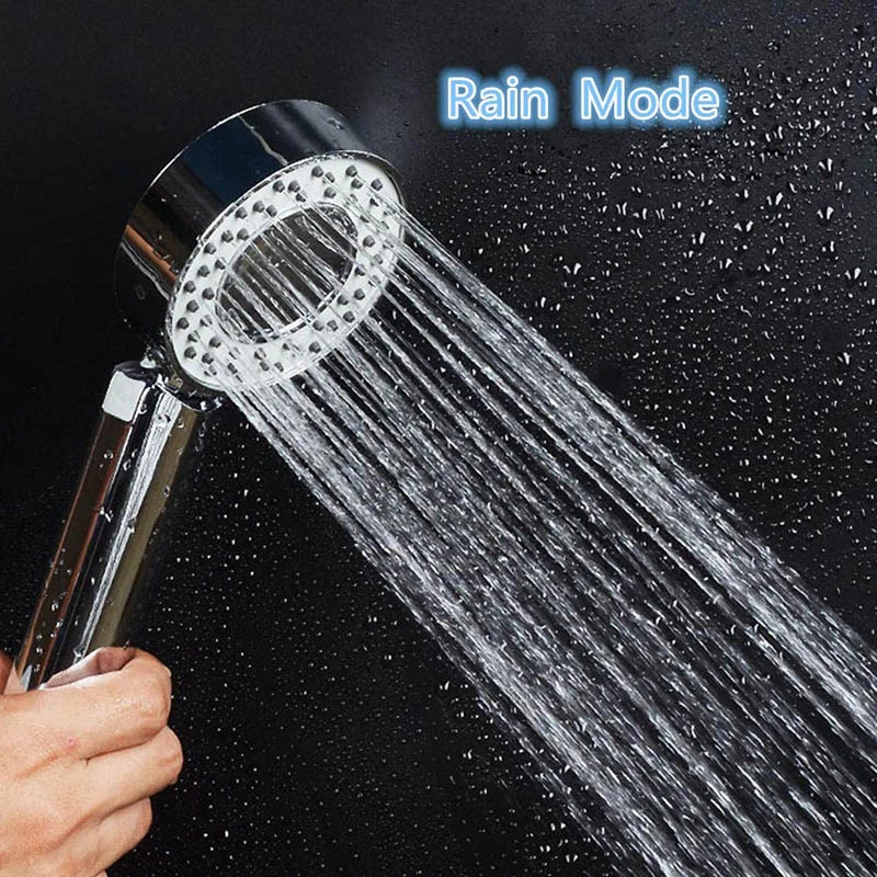 Zhang Ji Double-Sided Shower Head Water Saving Round ABS Nozzle Spa Bath Shower High Pressure Rain And Mist Handheld Hand Shower