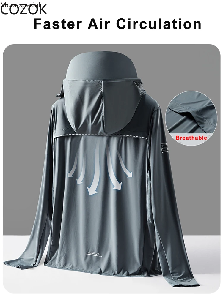 Летние мужские пальто с защитой от ультрафиолета UPF 100 + дышащая тонкая крутая