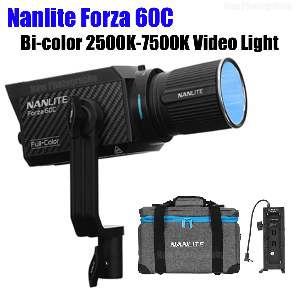 

Nanguang Nanlite Forza 60C RGB LED Light Bi-color 2500K-7500K Video Light Professional Studio Strobe Flash Lamp lighting